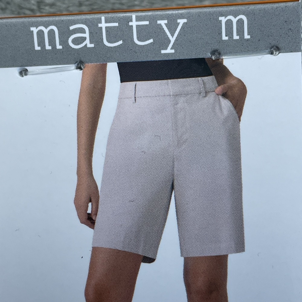 Matty M Women's XXL Shorts Beige Cotton Blend e0537